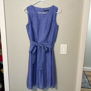 Tommy Hilfiger Women's Illusion-Striped Pleated Dress - Periwinkle Blue